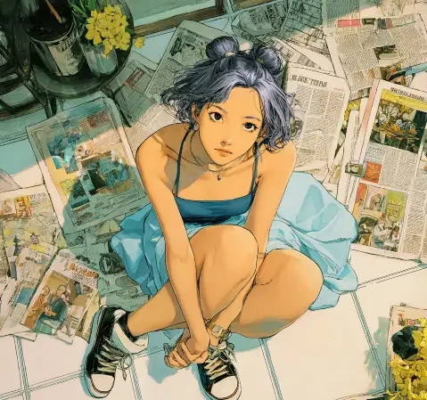进站导览路线起点：读者站在三条找漫画路径的分岔口前